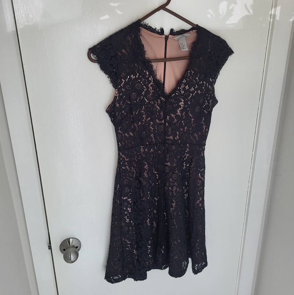 H & M Elegant Black Lace Dress